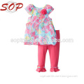 Wholesale colorful children's clothes baby girl lovely ruffle boutique clothing set